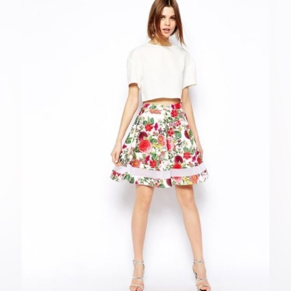 ASOS floral dream doll skirt w prairie/gardenia vibe